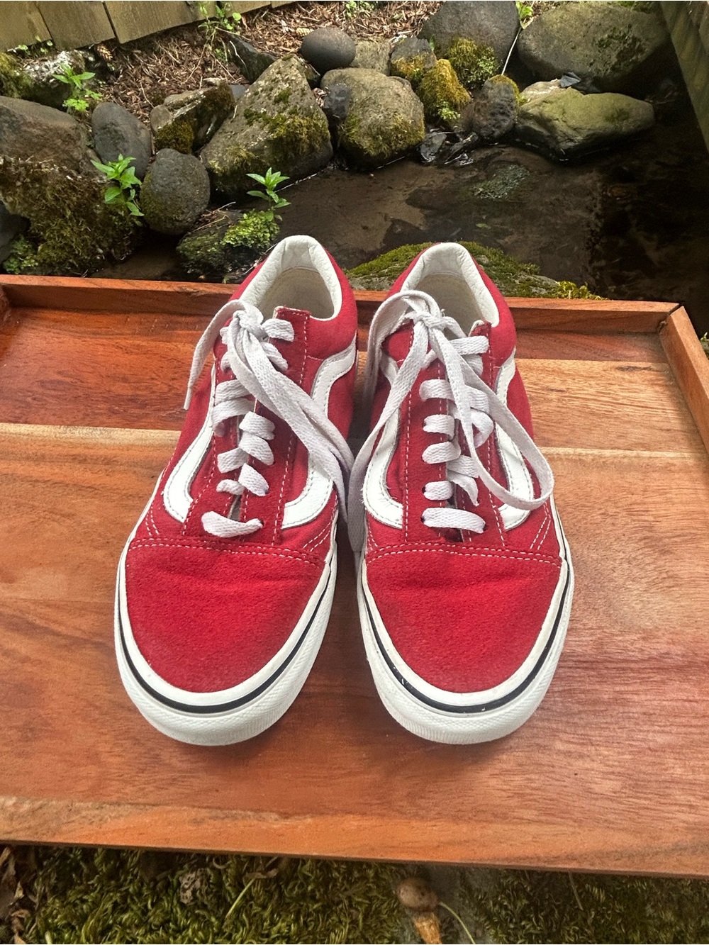 Vans Fuchsia Pink Suede Sneakers with White Stripe